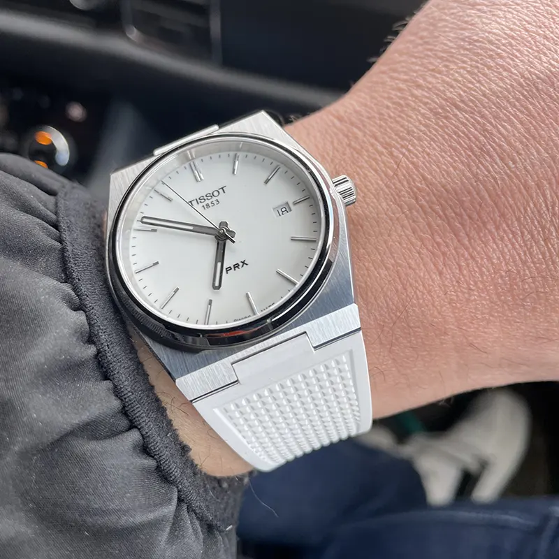 Tissot PRX Swiss Quartz White Dial & Strap Men's Watch- T137.410.17.011.00